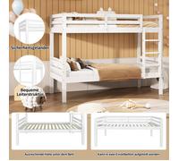 Structure de lit Nouveau Premium sense lits superposés pour enfants, lit bébé avec échelle d'angle à trois niveaux