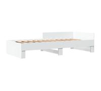 Structure de lit - sans matelas - blanc 90x190 cm bois d'ingénierie - pour adulte/enfant MG10N5