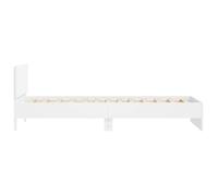 Structure de lit simple - BURKE - et tête de lit - sans matelas - blanc 100x200 cm LLL2208