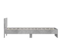 Structure de lit simple - BURKE - et tête de lit - sans matelas - gris béton 90x200 cm LLL2218