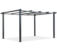 Structure de pergola métallique pour terrasse Barbados 3x4 m anthracite Garden Point