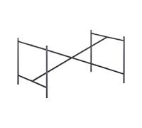 Structure de table Eiermann 2 centré 100x78x66cm
