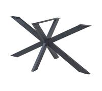 Structure de table Oberau acier 150 x 78 x 71 cm noir