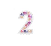 Structure pour ballons - Chaks - Chiffre 2 - 63,5cm - Personnalisable - Montage simple