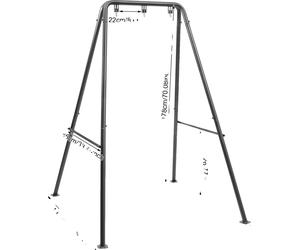 Structure pour fauteuil suspendu, en fer, pour une utilisation intérieure et extérieure, de couleur noire