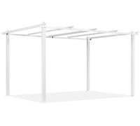 Structure pour pergola en métal pour terrasse Barbados 3x4 m blanche Garden Point