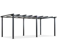 Structure pour pergola métallique de terrasse Barbados 3x6 m anthracite Garden Point