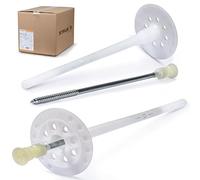 STRÜBER Lot de 100 chevilles à visser Torx en métal pour WDVS (Ø 8 x 275 mm - Lot de 100 chevilles à vis Torx en métal pour goujon en polystyrène et laine minérale isolation thermique ETA