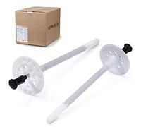 STRÜBER Lot de 200 chevilles en nylon avec mandrin métallique pour WDVS (Ø 10 x 140 mm - Lot de 200 chevilles à percussion en acier pour polystyrène et laine minérale Isolation thermique ETA