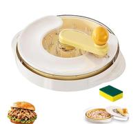 Strumento multifunzionale per sminuzzare il pollo, sminuzzatore (#B) | per pollo, maiale e manzo, sminuzzatore manuale per petto di pollo con coperchio trasparente, vassoio rimovibile, antiscivolo