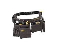 Stanley - Porte-outils double ceinture STST1-80113 - cuir de qualité supérieure, poches multiples