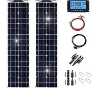 STTTBD Panneau Solaire Flexible Monocristallin 400 W 12 V-24 V, Étanche Et Ultra-Mince, Idéal pour Camping Cars, Bateaux Et Maisons. 2 * 200w