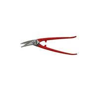 STUBAI Cisaille à tôle combinée 280 mm gauche, cisaille courbe à tête polie, tranchants trempés 60-62 HRC, acier à outils, revêtement plastique rouge