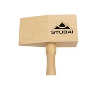STUBAI 278500 Marteau de couvreur rectangulaire en bois 55 x 90 mm | Manche en frêne, tête de hêtre blanc - Idéal pour façonner des tôles, outil de remplissage