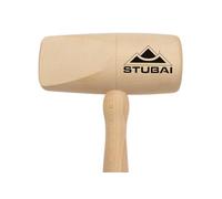 STUBAI 278519 - Marteau de couvreur rond en bois de 80 x 180 mm - Manche en frêne, tête en hêtre blanc - Idéal pour façonner des tôles, outil de remplissage