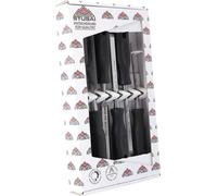 STUBAI 3543 Jeu de ciseaux à bois Set de ciseaux à bois avec manche plastique noir & lame extra longue, 6 pièces (6,10,14,18,22,26 mm), ciseaux à bois pour un travail précis du bois outil de haute qua