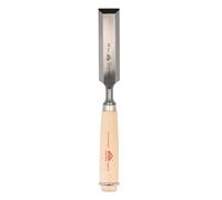 STUBAI Ciseau de charpentier 30 mm avec manche en bois de hêtre blanc, ciseau à bois pour un travail précis du bois, ciseau pour menuisier ébéniste, lame extra forte et longue