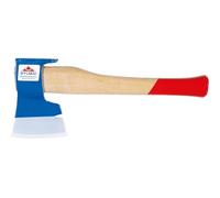 Hache de charpentier STUBAI droit un tranchant, 380 mm manche en frêne, forgée, polie, avec arrache-clous, affûtage droit, côté gauche lisse