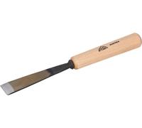 STUBAI Ciseau à bois série 52 - forme 1 | Ciseau à bois droit 25 mm, avec manche en bois, pour surfaces lisses, pour dégrossir, sculpter des encoches et des reliefs, pour travailler le bois