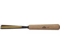 STUBAI Ciseau à bois série 52 - forme 10 | Ciseau à bois droit 40 mm, avec manche en bois, pour travaux de figurines, représentation de cheveux ondulés et d'eau, pour travailler le bois avec précision
