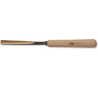 STUBAI Ciseau à bois série 52 - forme 11 | Ciseau à bois droit 25 mm, avec manche en bois, pour travaux de figurines, représentation de cheveux ondulés et d'eau, pour moulures, travail du bois