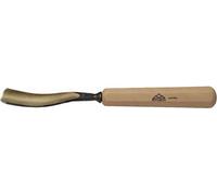 STUBAI Ciseau à bois série 52 - forme 18 | Ciseau à bois courbe 14 mm, avec manche en bois, pour les travaux de figurines, la représentation des cheveux ondulés et de l'eau, pour travailler le bois av