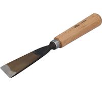 STUBAI Ciseau à bois série 52 - forme 2 | Ciseau à bois droit, oblique - 55 mm, avec manche en bois, pour surfaces lisses, pour dégrossir, sculpter des entailles et des reliefs, pour travailler le boi