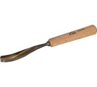 STUBAI Ciseau à bois série 52 - forme 20 | Ciseau à bois courbe 12 mm, avec manche en bois, pour travaux de figurines, moulures, représentation de cheveux ondulés et d'eau, pour travailler le bois