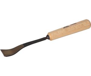 STUBAI Ciseau à bois série 52 - forme 21 | Ciseau à bois à tête déportée, largeur 30 mm, avec manche en bois, pour surfaces lisses, pour dégrossir, sculpter des encoches et des reliefs, pour travaille