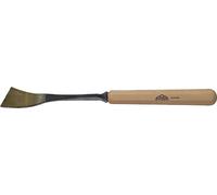 STUBAI Ciseau à bois série 52 - forme 23 | Ciseau à bois coudé, incliné à droite 45 mm, avec manche en bois, pour surfaces lisses, pour dégrossir, sculpter encoches & reliefs, travail du bois