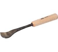STUBAI Ciseau à bois série 52 - forme 28 | Ciseau à bois à tête déportée 40 mm, avec manche en bois, pour les travaux de sculpture de figures, d'entailles et de reliefs, pour un travail précis du bois