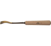STUBAI Ciseau à bois série 52 - forme 34 | Fer plat à tête inversée 2 mm, avec manche en bois, pour dégrossir, pour les travaux de butée, d'ébauche, de rosace, pour travailler le bois