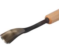 STUBAI Ciseau à bois série 52 - forme 38 | Ciseau à bois à tête déportée 30 mm, avec manche en bois, pour les travaux de sculpture de figures, d'entailles et de reliefs, pour un travail précis du bois