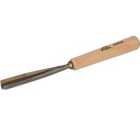 STUBAI Ciseau à bois série 52 - forme 41 | Pied droit 12 mm, avec manche en bois, pour sculpture d'entailles et de reliefs, travaux de figurines, moulures, pour un travail précis du bois