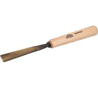 STUBAI Ciseau à bois série 52 - Forme 6 | Ciseau à bois droit - 16 mm, avec manche en bois, pour les travaux de figurines, pour le travail précis du bois, outil de haute qualité pour menuisiers ébénis