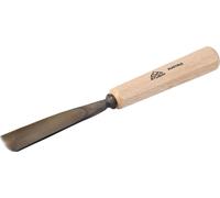 STUBAI Ciseau à bois série 52 - Forme 6 | Ciseau à bois droit - 25 mm, avec manche en bois, pour les travaux de figurines, pour le travail précis du bois, outil de haute qualité pour menuisiers ébénis