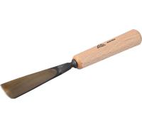 STUBAI Ciseau à bois série 52 - Forme 6 | Ciseau à bois droit - 40 mm, avec manche en bois, pour les travaux de figurines, pour le travail précis du bois, outil de haute qualité pour menuisiers ébénis