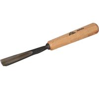 STUBAI Ciseau à bois série 52 - forme 8 | Ciseau à bois droit 20 mm, avec manche en bois, pour les travaux de sculpture de figures, d'entailles et de reliefs, pour un travail précis du bois