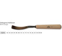STUBAI Ciseau à bois série 52 - forme 9 | Ciseau droit 16 mm, avec manche en bois, pour travaux de figurines, représentation de cheveux ondulés et d'eau, pour travailler le bois avec précision