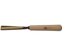 STUBAI Ciseau à bois série 52 - forme 9 | Ciseau droit 35 mm, avec manche en bois, pour travaux de figurines, représentation de cheveux ondulés et d'eau, pour travailler le bois avec précision