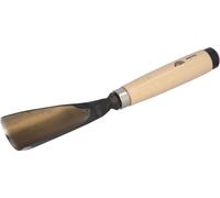 STUBAI Ciseau à bois série 52 - forme 9 | Ciseau droit 65 mm, avec manche en bois, pour travaux de figurines, représentation de cheveux ondulés et d'eau, pour travailler le bois avec précision