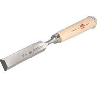 STUBAI Ciseau de charpentier 30 mm avec manche en bois de hêtre blanc, ciseau à bois pour un travail précis du bois, ciseau pour menuisier ébéniste, lame extra forte et longue