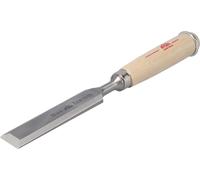 STUBAI Ciseau de charpentier 35 mm avec manche en bois de hêtre blanc, ciseau à bois pour un travail précis du bois, ciseau pour menuisier ébéniste, lame extra forte et longue