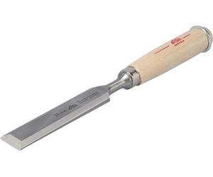 STUBAI Ciseau de charpentier 35 mm avec manche en bois de hêtre blanc, ciseau à bois pour un travail précis du bois, ciseau pour menuisier ébéniste, lame extra forte et longue