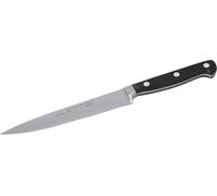 STUBAI couteau de chef étroit forgé 160 mm | Couteau de cuisine en acier inoxydable pour couper la viande, la volaille, les légumes, les fruits & les aliments, lavable au lave-vaisselle, manche noir