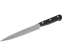 STUBAI couteau de chef étroit forgé 180 mm | Couteau de cuisine en acier inoxydable pour couper la viande, la volaille, les légumes, les fruits & les aliments, lavable au lave-vaisselle, manche noir