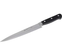 STUBAI couteau de chef étroit forgé 210 mm | Couteau de cuisine en acier inoxydable pour couper la viande, la volaille, les légumes, les fruits & les aliments, lavable au lave-vaisselle, manche noir