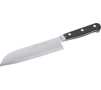 STUBAI couteau Santoku forgé de haute qualité | 180 mm | couteau de cuisine en acier inoxydable pour couper la viande, la volaille, les légumes, les fruits & les aliments, résistant au lave-vaisselle,