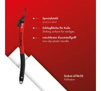 STUBAI Elévateur d'abattage avec manche en aluminium 570 mm | Outil forestier en acier spécial forgé dans une matrice, élévateur pour l'abattage d'arbres, pour les travaux forestiers et sylvicoles, po