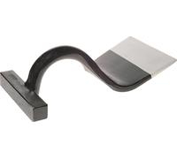 STUBAI Fer à refouler 140 mm | forme droite | forgé et trempé | acier à outils | prisme 25 mm avec alésage de 5 mm, profondeur 15 mm | lame longue | peinture gris martelé | série 2780 pour toiture et 